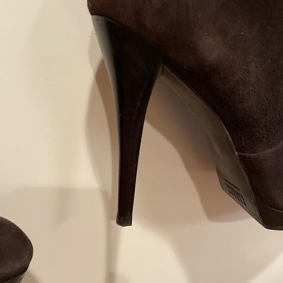 Stuart Weitzman over the knee platform boots with stacked wood heel - Picture 4 of 11